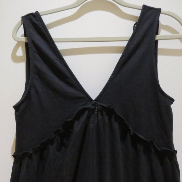 AMERICAN EAGLE Sunchaser Knit V-Neck Jumpsuit Black Wide Leg Lounge XS NWT - Picture 6 of 13